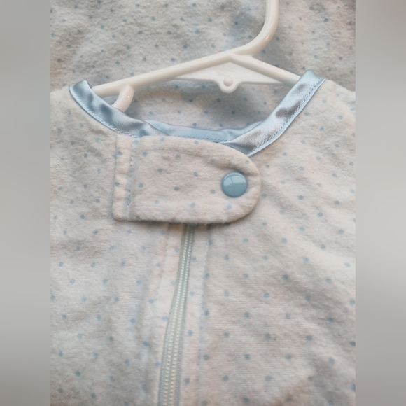 Swaddle Designs 100% Cotton Zzzip Me Sleeveless Blue Swaddle 6-12 Months - Picture 5 of 7